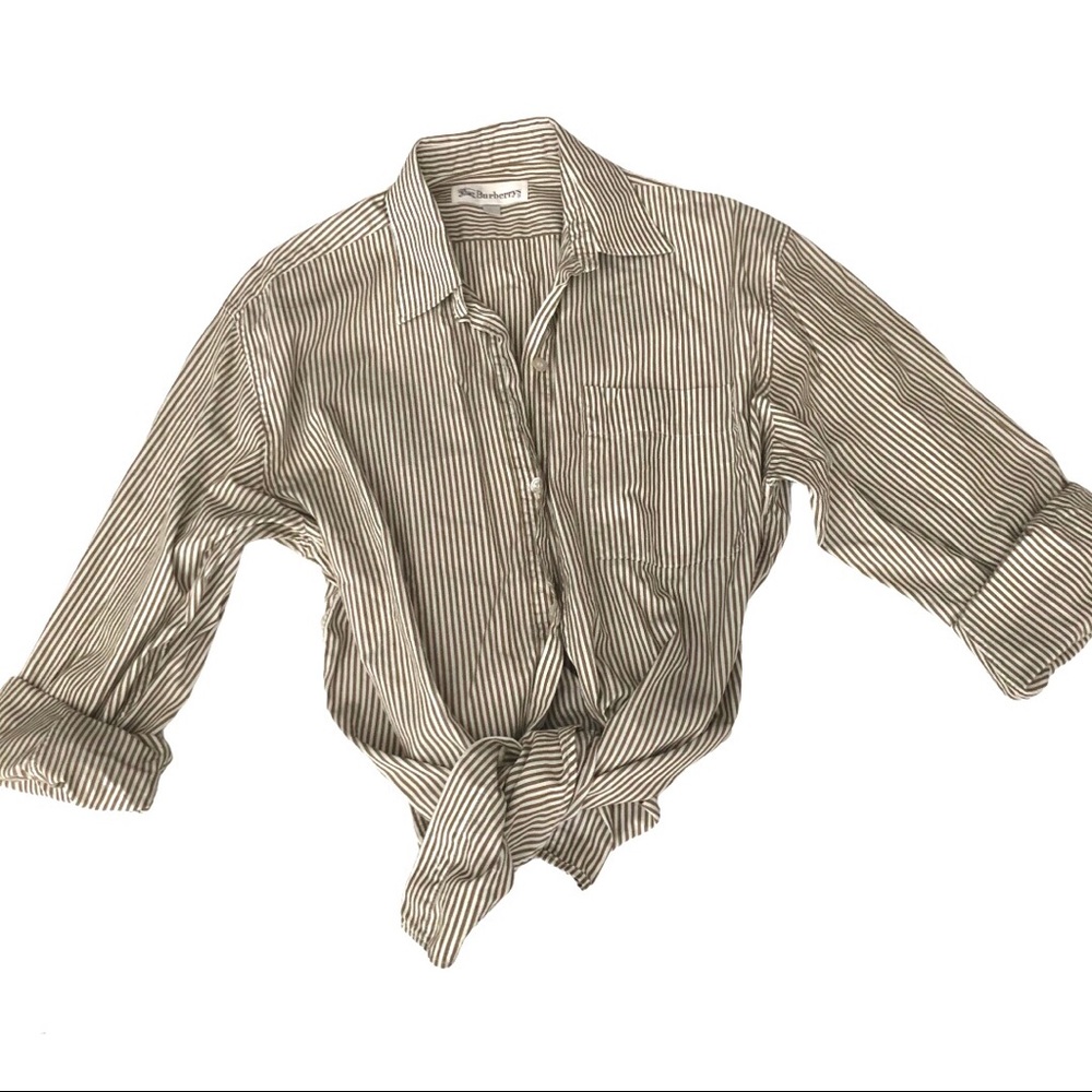 Vintage Burberrys Striped Dress Shirt